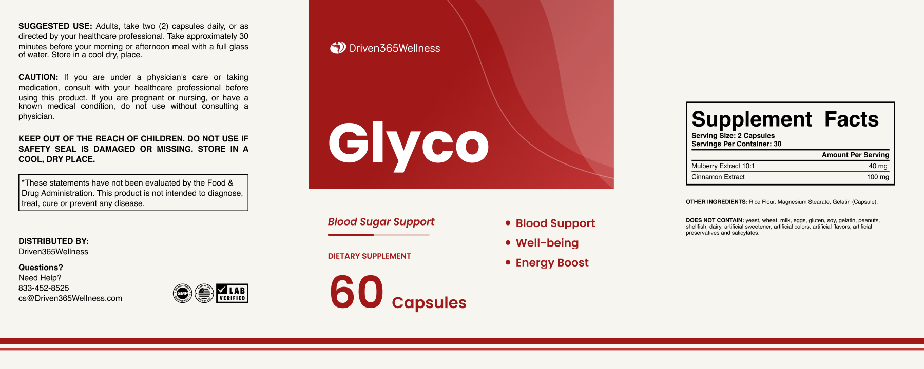 Glyco Supplement Facts